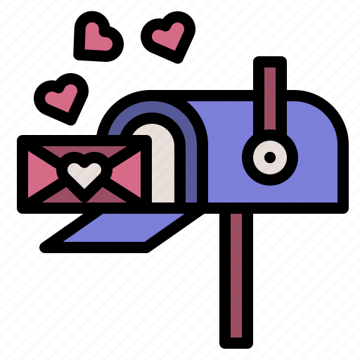 Valentineday, mailbox, letter, velentine, heart, mail, poster icon - Download on Iconfinder