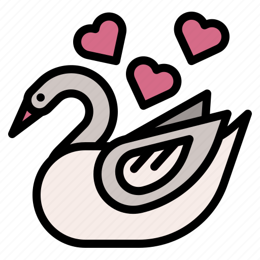 Valentineday, swan, animal, bird, duck, goose icon - Download on Iconfinder