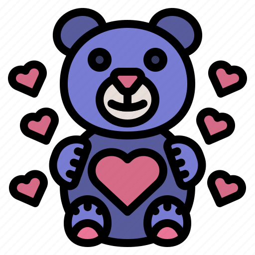 Valentineday, teddybear, heart, toy, valentine, romance, bear icon - Download on Iconfinder