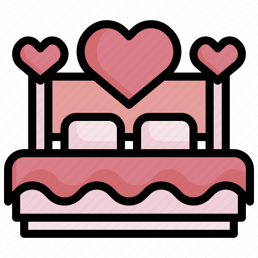 Bed, bedroom, furniture, comfortable, love icon - Download on Iconfinder
