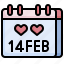 calendar, valentines, time, date, heart 
