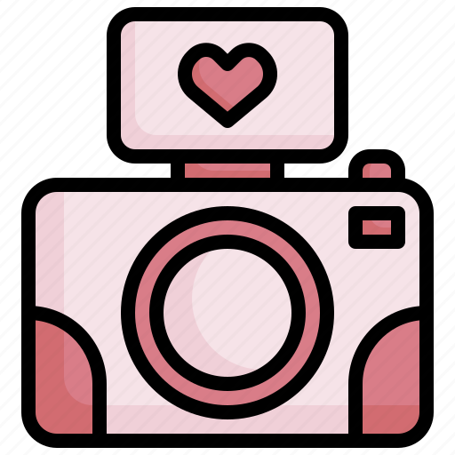 Camera, valentines, photo, heart, digital icon - Download on Iconfinder
