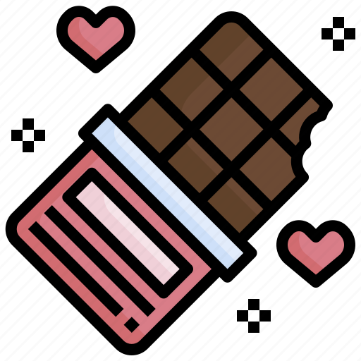 Chocolate, dessert, sweet, heart, bar icon - Download on Iconfinder
