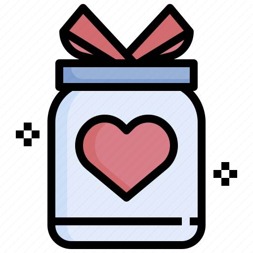 Jar, valentines, romantic, heart icon - Download on Iconfinder