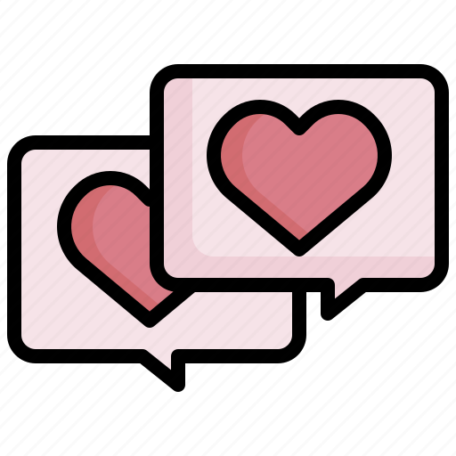 Messages, conversation, heart, communications icon - Download on Iconfinder