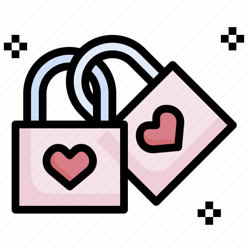 Padlock, valentines, romance, key icon - Download on Iconfinder