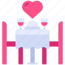 dining, dinner, love, restaurant, romance, table, valentine