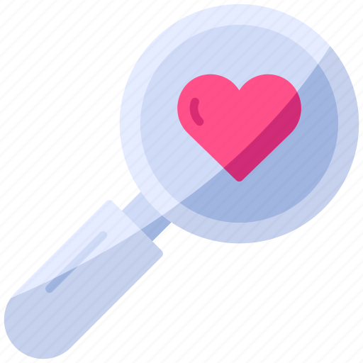Find, love, magnifier, romance, search, valentine, zoom icon - Download on Iconfinder