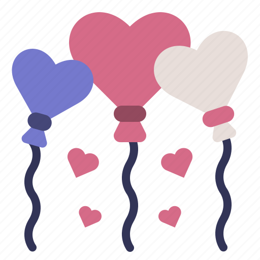 Valentineday, balloon, heart, valentine, romance, party icon - Download on Iconfinder
