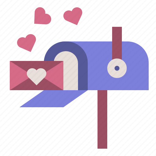 Valentineday, mailbox, letter, velentine, heart, mail, poster icon - Download on Iconfinder