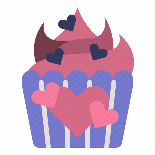 Valentineday, muffin, cupcake, dessert, sweet, bakery icon - Download on Iconfinder