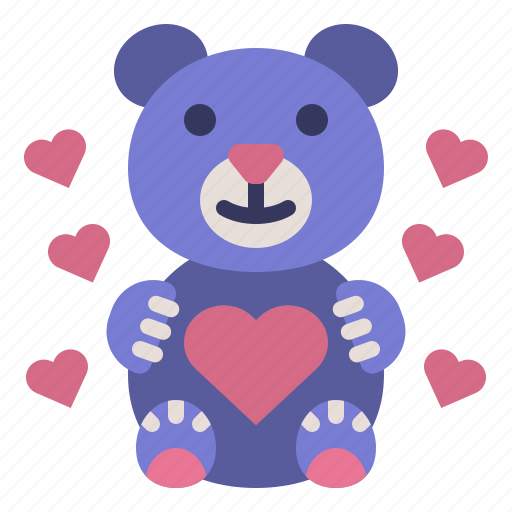 Valentineday, teddybear, heart, toy, valentine, romance, bear icon - Download on Iconfinder