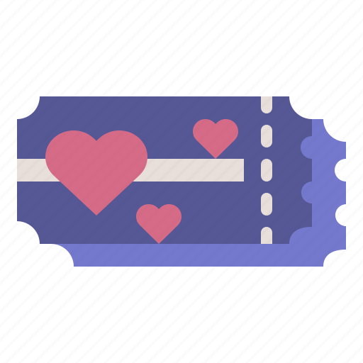Valentineday, ticket, heart, romance, valentine, love icon - Download on Iconfinder