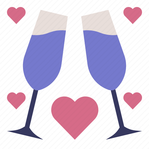 Valentineday, toast, wedding, champagne, drink, celebration icon - Download on Iconfinder