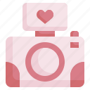 camera, valentines, photo, heart, digital