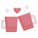 cup, valentines, mugs, couple, romance