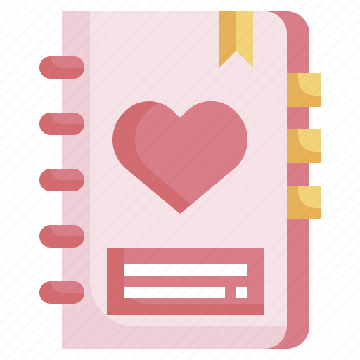 Diary, valentines, romantic, book, note icon - Download on Iconfinder