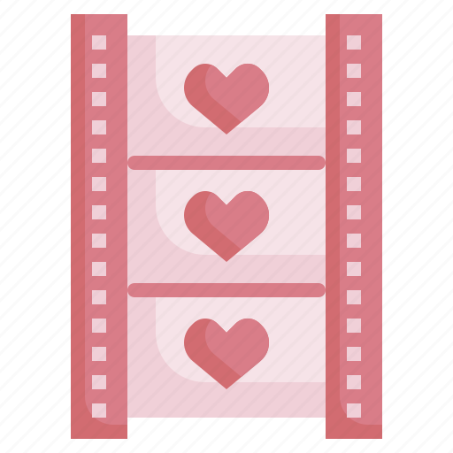 Film, strip, valentines, heart, cinema icon - Download on Iconfinder