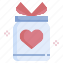 jar, valentines, romantic, heart