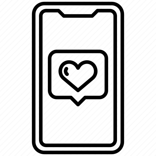 Love, mobile, notification, phone, romance, smartphone, valentine icon - Download on Iconfinder