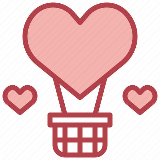Hot, air, balloon, love, heart, travel, adventure icon - Download on Iconfinder