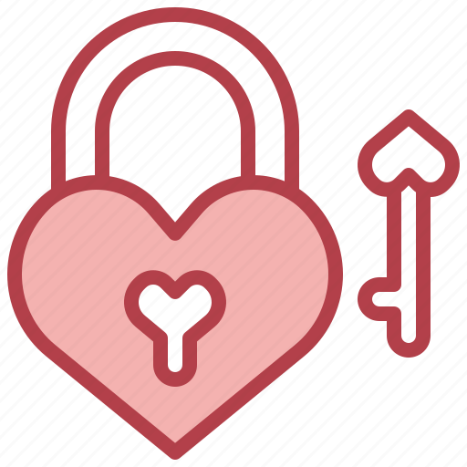 Padlock, valentines, heart, security, key icon - Download on Iconfinder