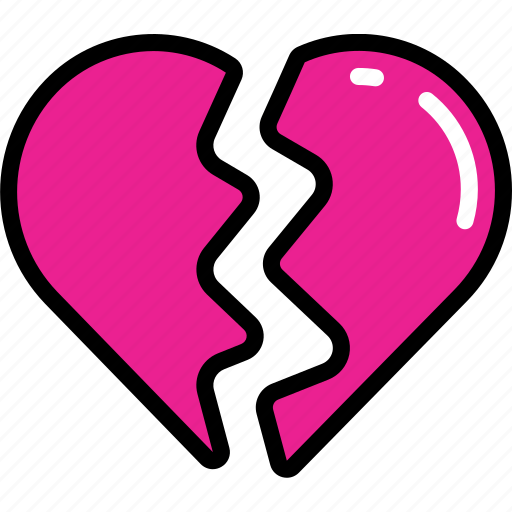 Break up, broken, february, heart, love, valentines icon - Download on Iconfinder