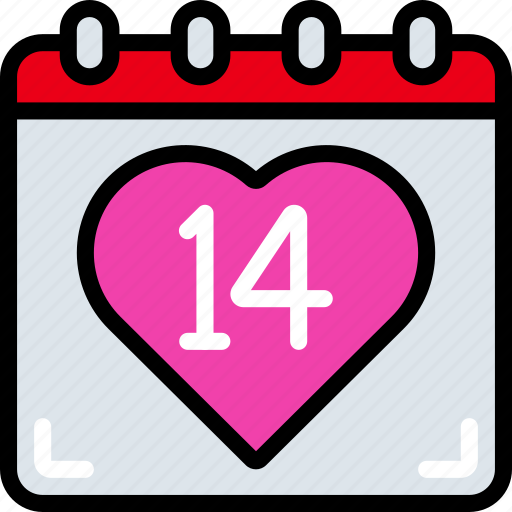 Calendar, date, february, love, valentines icon - Download on Iconfinder