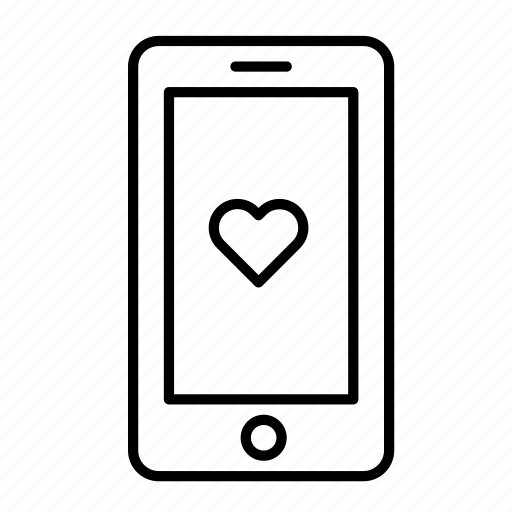 Phone, love, heart, valentine, mobile, smartphone, romance icon - Download on Iconfinder