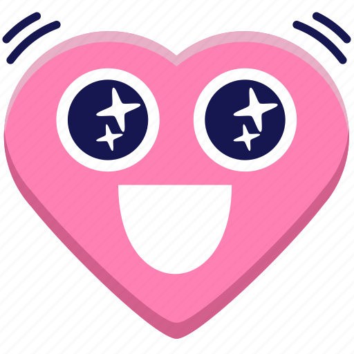 Beat, big eyes, emoji, happy, heart beat, smile, smiley icon - Download on Iconfinder