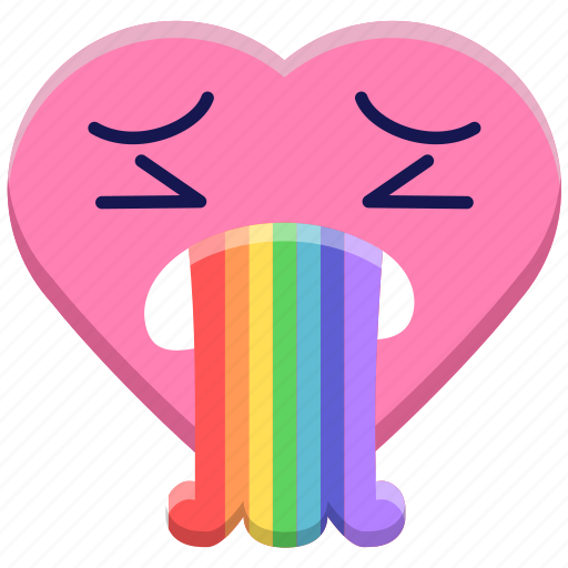 Care, health, ill, puke, rainbow, sick, vomit icon - Download on Iconfinder