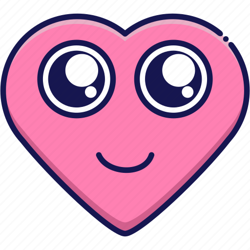 Big eyes, happy, heart, love, smile, smiley, valentine icon - Download on Iconfinder