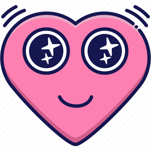 Beat, big eyes, happy, heart beat, smile, smiley icon - Download on Iconfinder