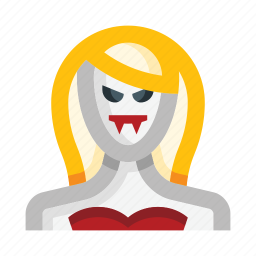 Vampire, face, girl, dracula, avatar, female icon - Download on Iconfinder