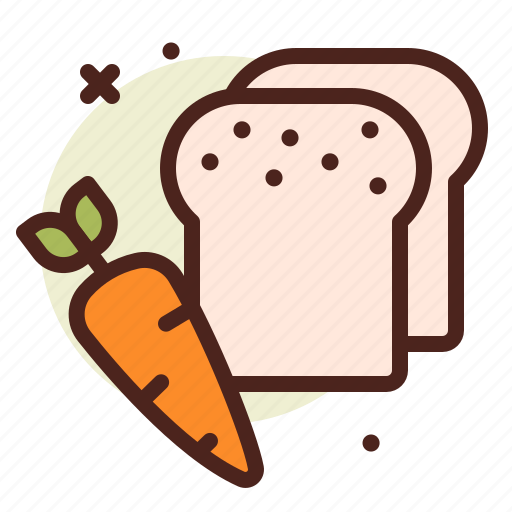 Carrot, bread, food, restaurant, vegan icon - Download on Iconfinder