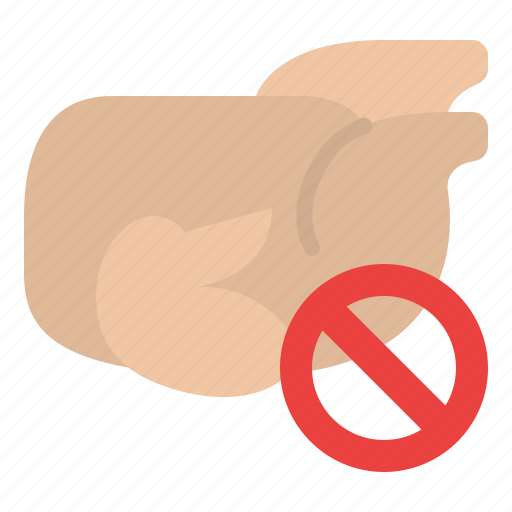 No, chicken, prohibit, healthy, vegan icon - Download on Iconfinder
