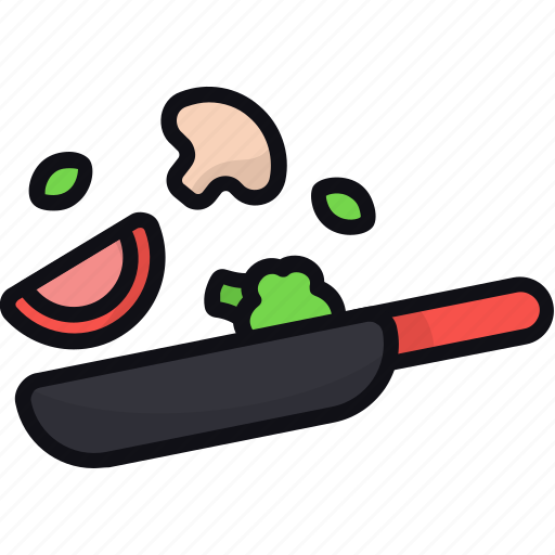 Frying pan, cooking, gastronomy, cook, food, stir fry icon - Download on Iconfinder