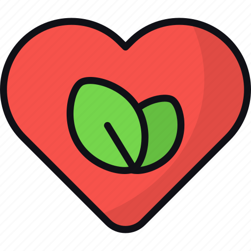 Heart, leaves, love, vegan, vegetarian icon - Download on Iconfinder