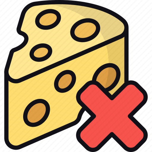 No cheese, allergy, diet, vegetarian, dairy product, vegan icon - Download on Iconfinder