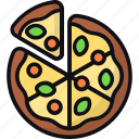vegan pizza, fast food, pizza slice, vegetarian, vegan food
