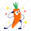 carrot, vegetable, vegetarian, food, fresh, farming, organic, cute, sticker 