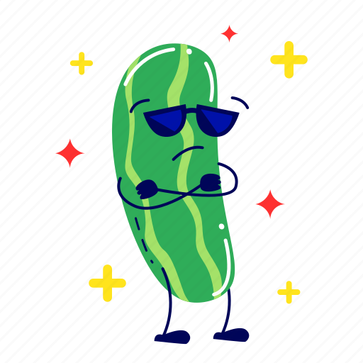 Cucumber, pickle, vegetable, vegetarian, food, fresh, farming sticker - Download on Iconfinder