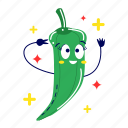 okra, lady finger, vegetable, vegetarian, food, fresh, farming, organic, cute sticker