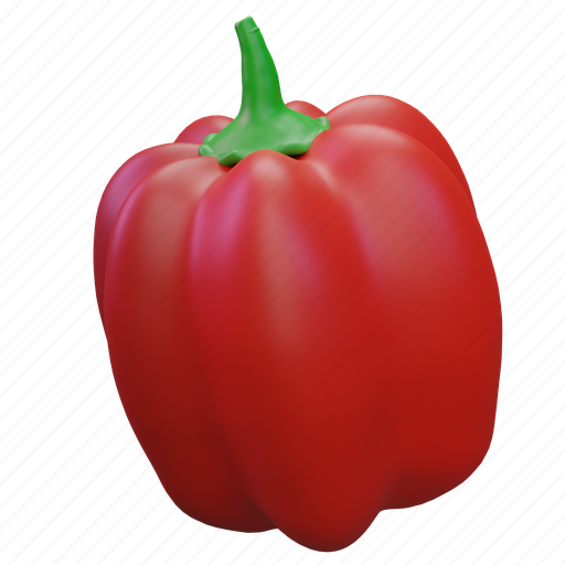 Red, paprika, food, fresh, vegetable, vegetarian, healthy 3D illustration - Download on Iconfinder