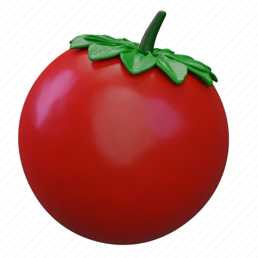 Tomato, food, fresh, vegetable, vegetarian, healthy 3D illustration - Download on Iconfinder