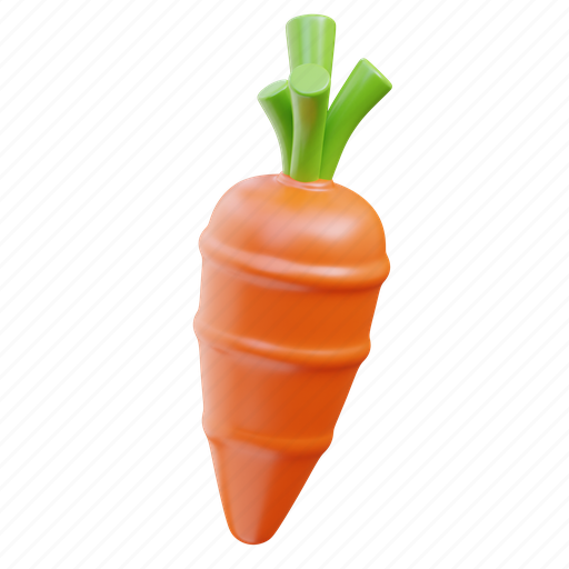 Carrot, vegetable, vitamin, grocery, healthy 3D illustration - Download on Iconfinder