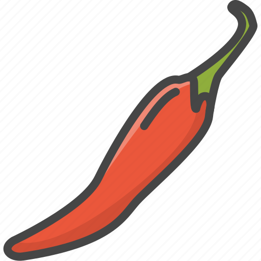 Chili, filled, food, outline, pepper, vegetable, vegetables icon - Download on Iconfinder