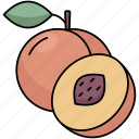 peach, fruit, healthy
