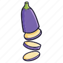 eggplant, sliced, vegetable, food, cooking, vegetarian