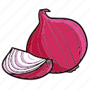 onion, food, vegetable, red, kitchen